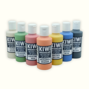 Kiwi underglasyrfärg grundpaket 100 ml 7-färger